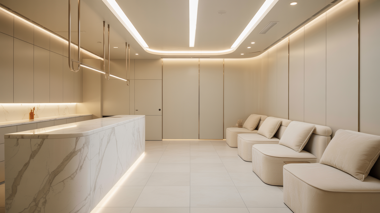 Premium laser treatment clinic interior